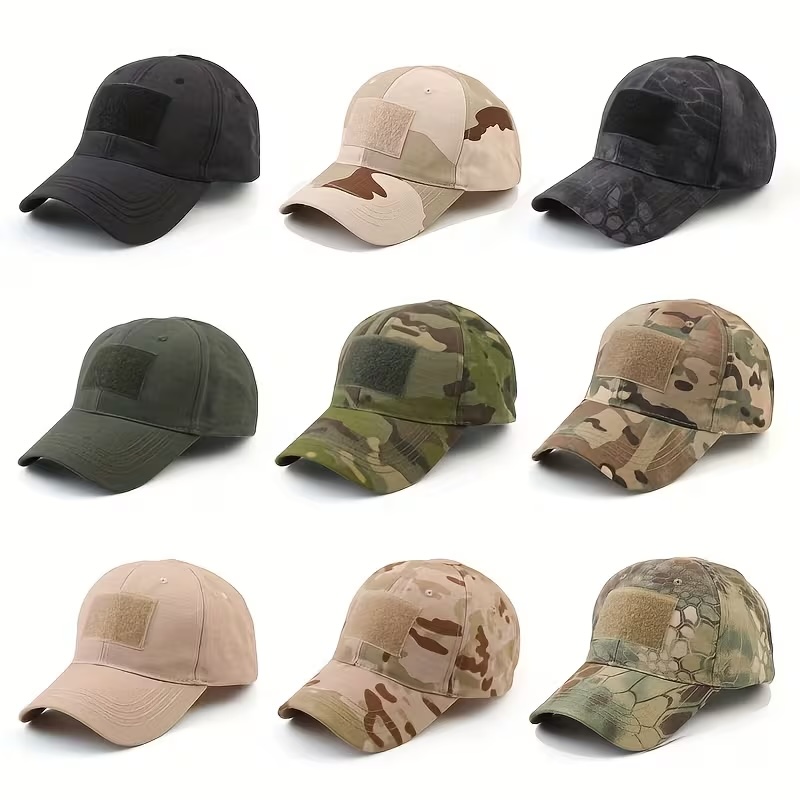 Baseball Cap with Velcro Patches