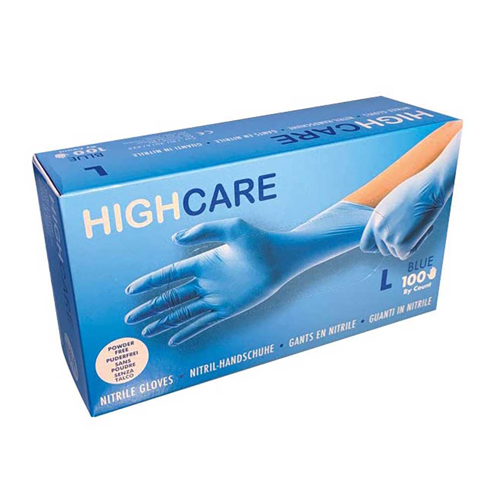 Hi-Care Medical Grade Nitrile Examination Gloves (100/Box)
